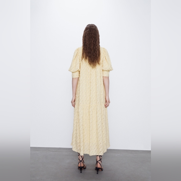 ZARA maxi feather texture dress - Picture 3 of 8